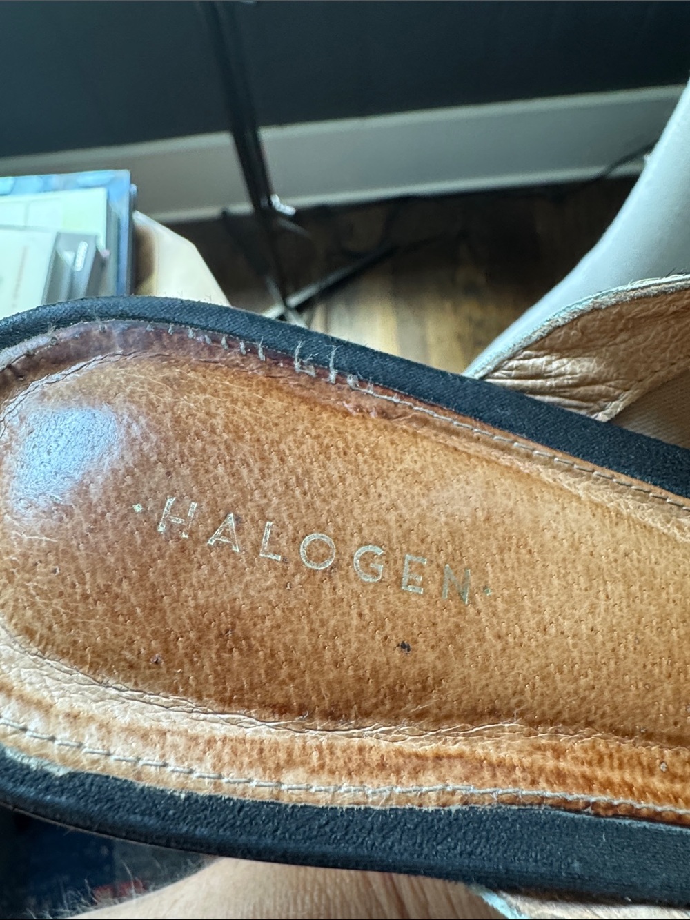 Halogen Leopard Print Mules in Tan and Black - Picture 2 of 5